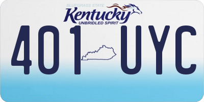 KY license plate 401UYC