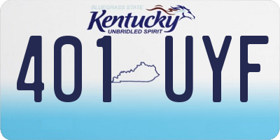 KY license plate 401UYF