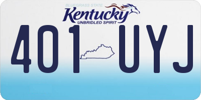 KY license plate 401UYJ
