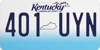 KY license plate 401UYN