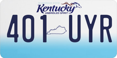 KY license plate 401UYR