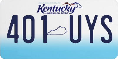 KY license plate 401UYS