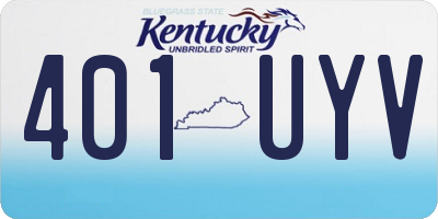 KY license plate 401UYV
