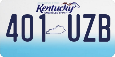 KY license plate 401UZB