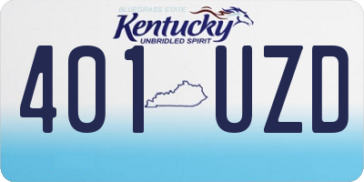 KY license plate 401UZD