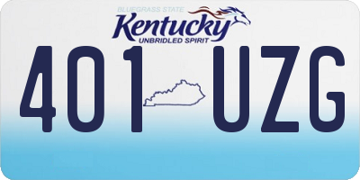 KY license plate 401UZG