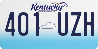 KY license plate 401UZH