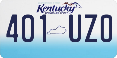 KY license plate 401UZO