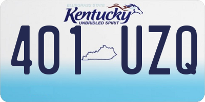 KY license plate 401UZQ
