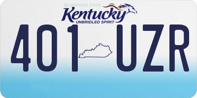 KY license plate 401UZR