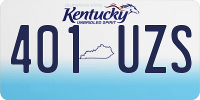 KY license plate 401UZS
