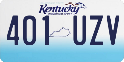 KY license plate 401UZV