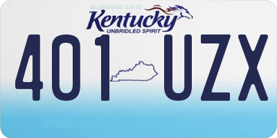 KY license plate 401UZX