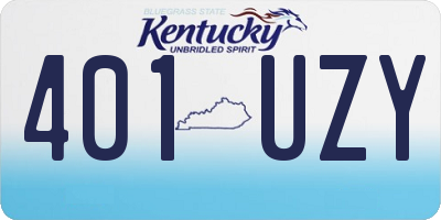 KY license plate 401UZY