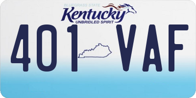 KY license plate 401VAF