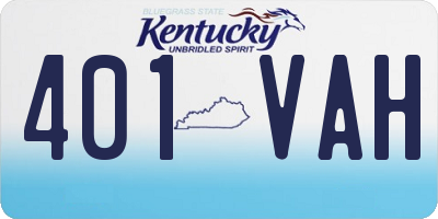 KY license plate 401VAH