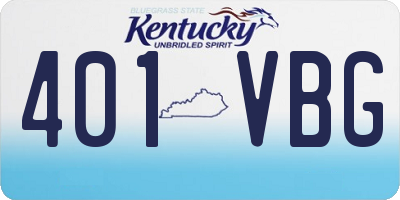 KY license plate 401VBG