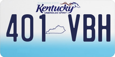 KY license plate 401VBH