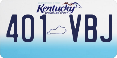 KY license plate 401VBJ
