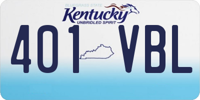 KY license plate 401VBL