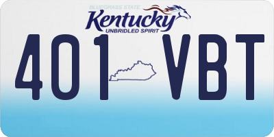 KY license plate 401VBT