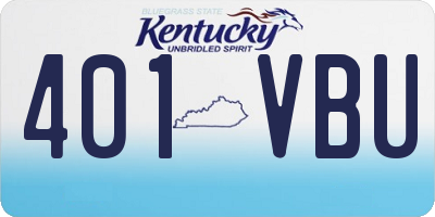 KY license plate 401VBU