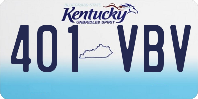 KY license plate 401VBV
