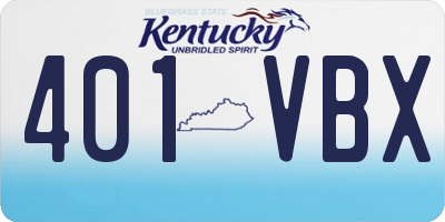 KY license plate 401VBX