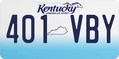 KY license plate 401VBY