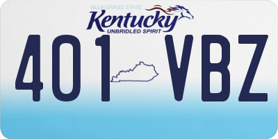 KY license plate 401VBZ