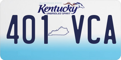 KY license plate 401VCA