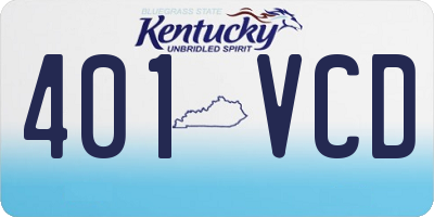 KY license plate 401VCD