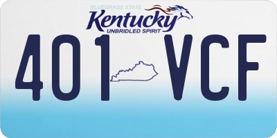 KY license plate 401VCF