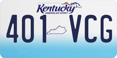 KY license plate 401VCG