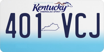KY license plate 401VCJ