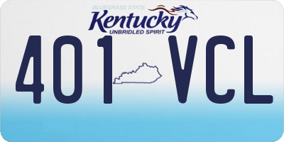 KY license plate 401VCL