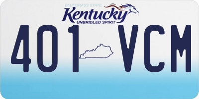 KY license plate 401VCM