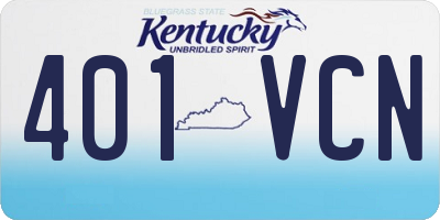 KY license plate 401VCN
