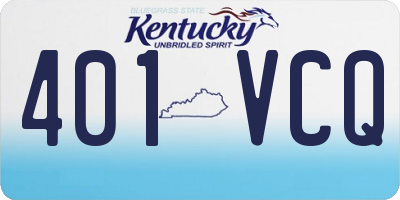 KY license plate 401VCQ