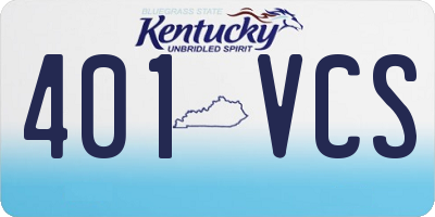 KY license plate 401VCS