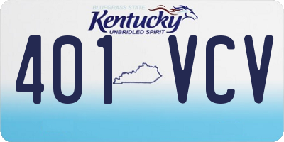 KY license plate 401VCV