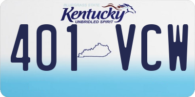 KY license plate 401VCW