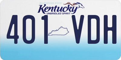 KY license plate 401VDH