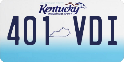 KY license plate 401VDI