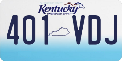 KY license plate 401VDJ