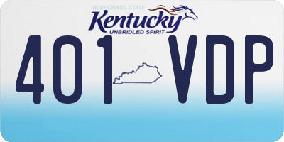 KY license plate 401VDP