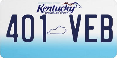 KY license plate 401VEB
