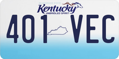 KY license plate 401VEC