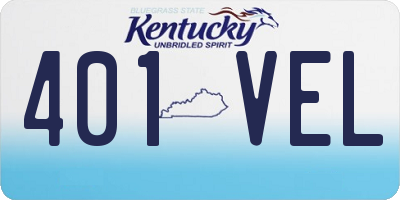 KY license plate 401VEL