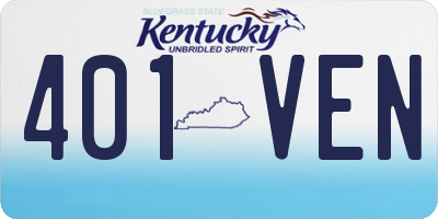 KY license plate 401VEN